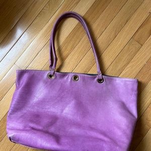 Large fuschia tote bag